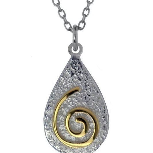 Spiral Gold Plate Pendant