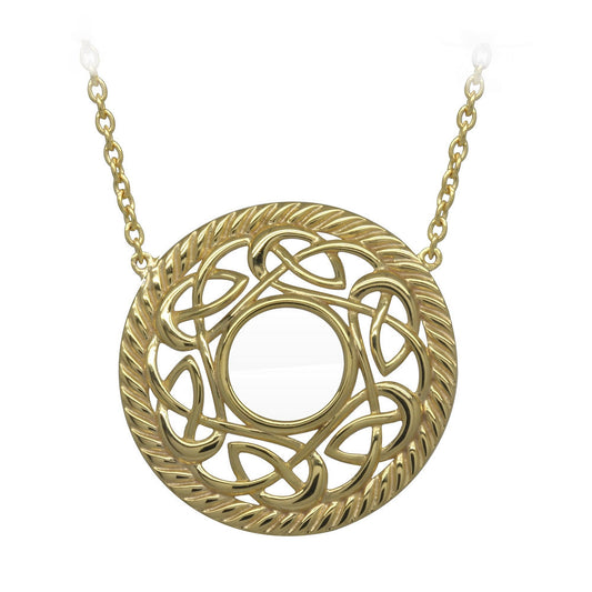 Gold Plate Circle Knot Necklace