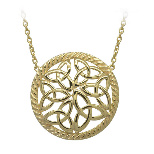 Gold Plate Trinity Necklace