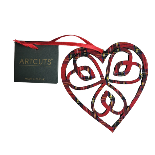 Celtic Heart Ornament Red