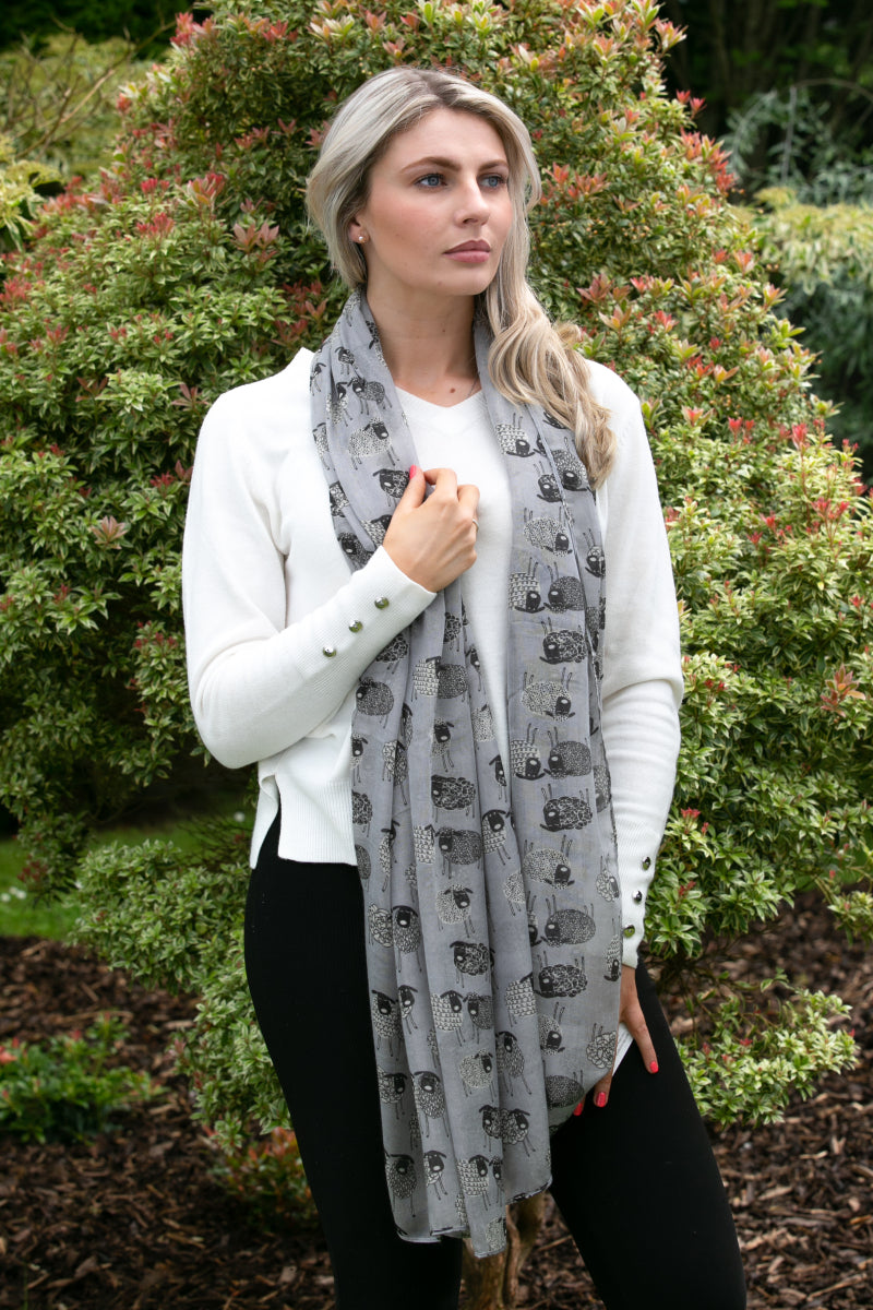 Silver Sheep Scarf