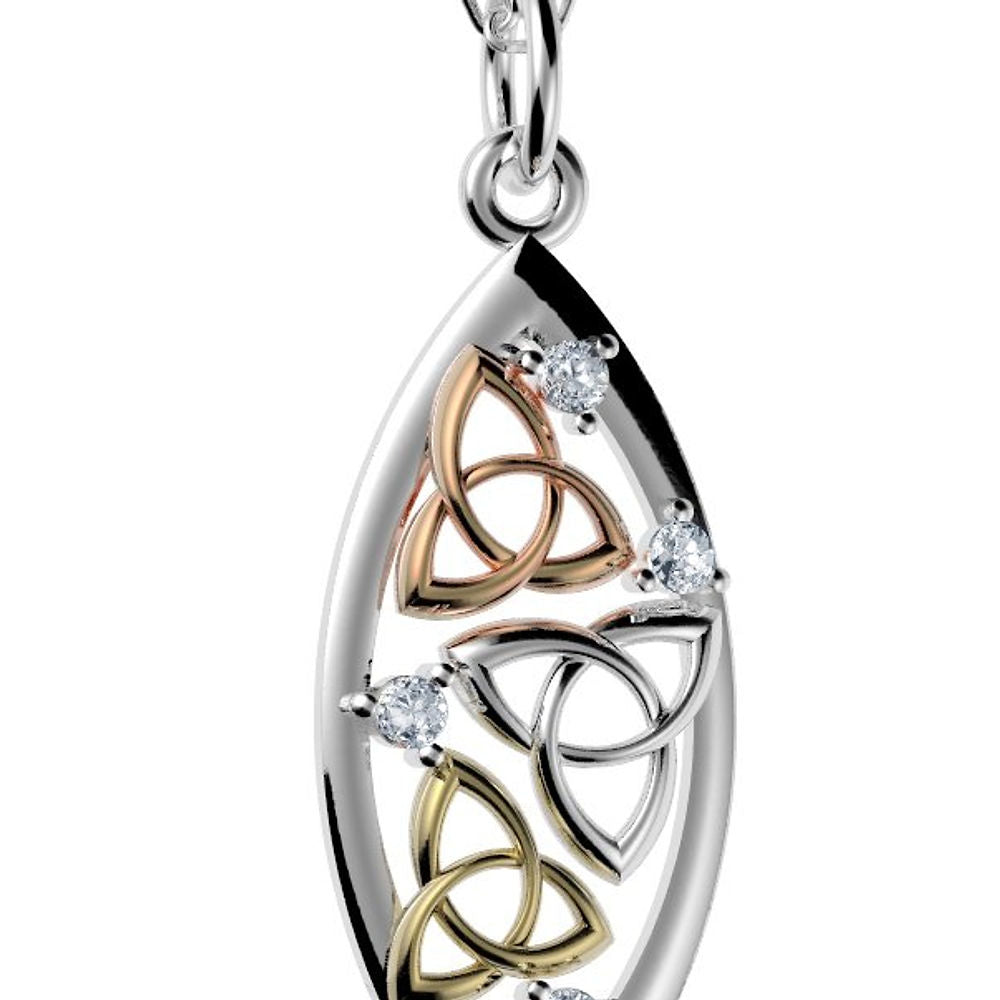 Tricolor Trinity Pendant