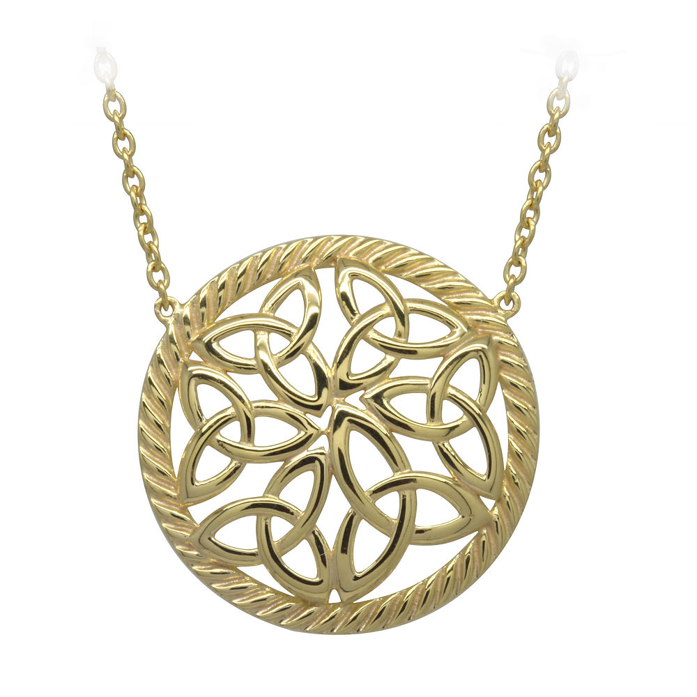 Gold Plate Trinity Necklace